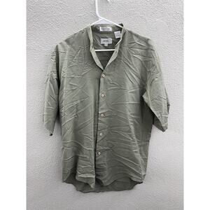 Pavo by Lastrada Mens Shirt Size Small Green Button Up Cut Off Short Sleeve